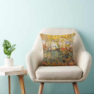 Royal Oak, watercolor by William Henry Holmes, Throw Pillow