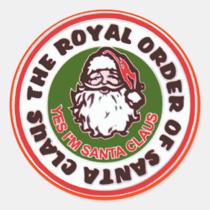 Royal Order of Santa Claus Classic Round Sticker