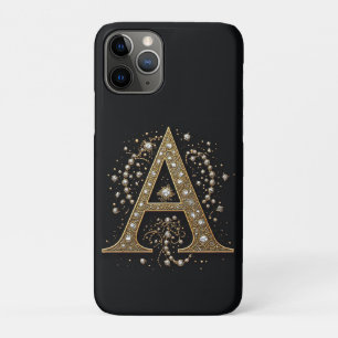 Royal Ornate Monogram A ✨ Gold Vintage Luxury iPhone 11 Pro Case