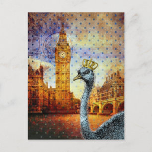 Royal Ostrich in London Postcard