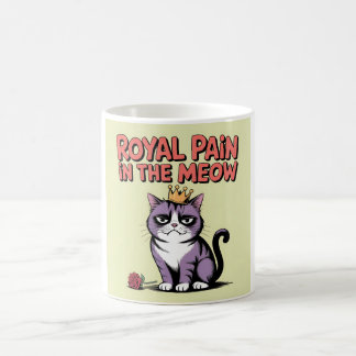 Royal Pain in the Meow – Grumpy Cat King Comic Art Coffee Mug