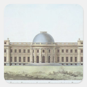 Royal Palace at Laeken, View from the Park, from ' Square Sticker