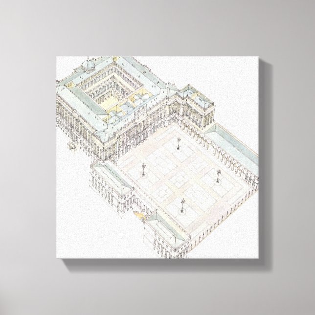 Royal Palace. Madrid Spain Canvas Print (Front)