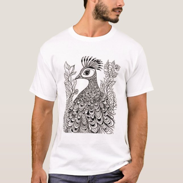 Royal Peacock Radiance T-shirt Design (Devant)