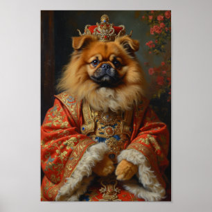 Royal Pekingese Portrait Poster
