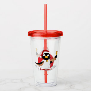 Royal penguin Christmas cartoon Acrylic Tumbler