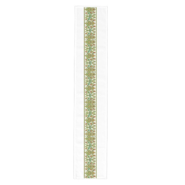 Royal Persian Gold Filigree | Luxury Botanical  Medium Table Runner (Front)