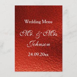 Royal Personalized Red Shiny Menu