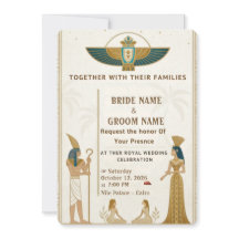 Royal Pharaonic Wedding Invitations 