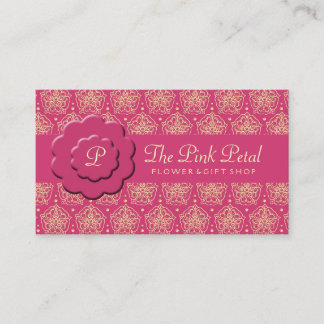 Royal Pink Flowers Business Card