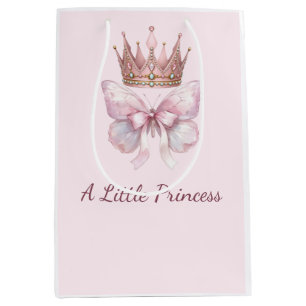 Royal Pink Princess Crown & Butterfly Gift Bag