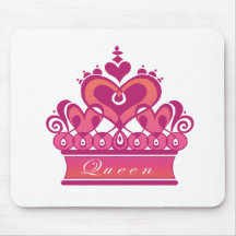 Royal Pink Queens Crown With Hearts