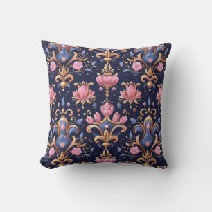 Royal Pink Roses Princescore Throw Pillow
