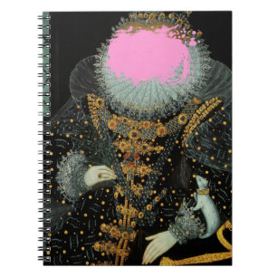 Royal Pink Splash Portrait Notebook