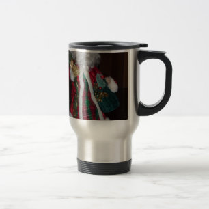 Royal Plaid Hohoho Santa Merry Christmas  Travel Mug