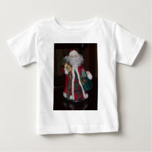 Royal Plaid Santa Merry Christmas  Baby T-Shirt