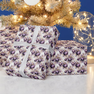 Royal Plum: A Fusion of Purple Wrapping Paper