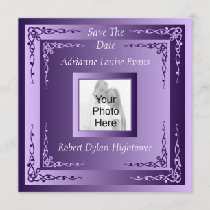 Royal Plum Elegance I Save The Date