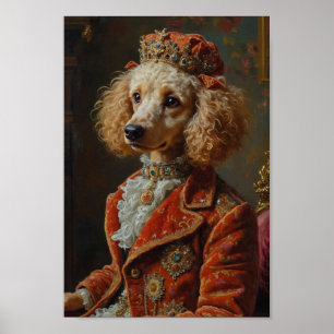 Royal Poodle Portrait Poster