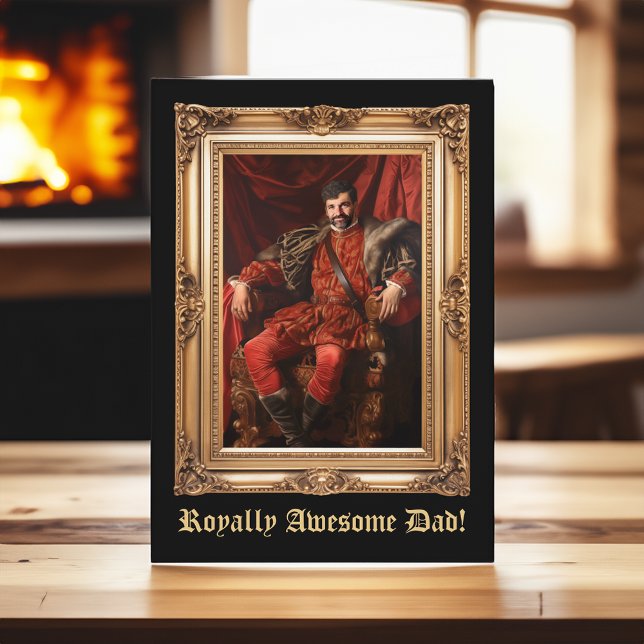 Royal Portrait Custom Personalized Photo Ornate Card (custom royal portrait greeting card)