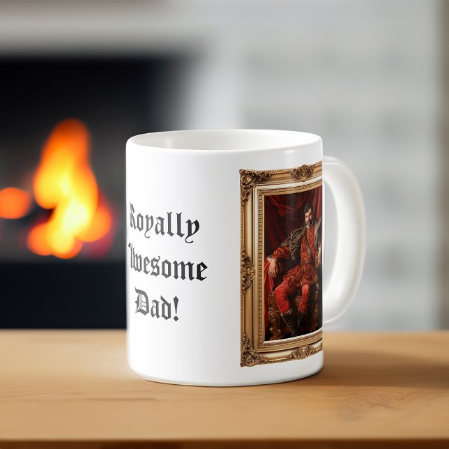 Royal Portrait Custom Personalized Photo Ornate Coffee Mug (custom royal portrait mug printing)