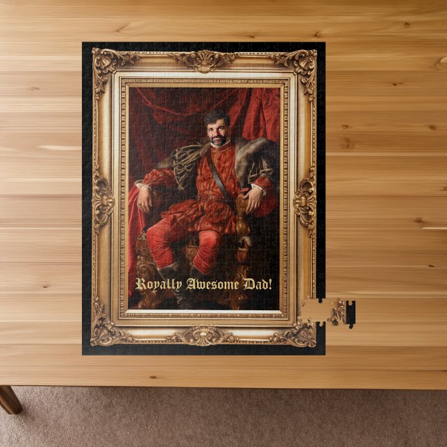 Royal Portrait Custom Personalized Photo Ornate Jigsaw Puzzle (custom royal photo puzzle)