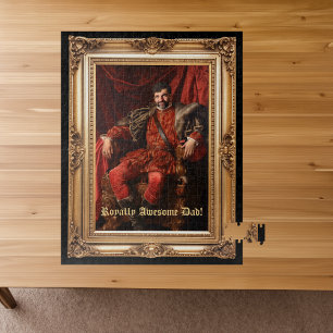 Royal Portrait Custom Personalized Photo Ornate Jigsaw Puzzle