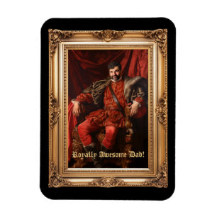 Royal Portrait Custom Personalized Photo Ornate Magnet