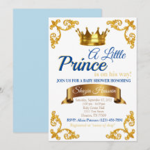 Royal Prince Baby Shower Invite