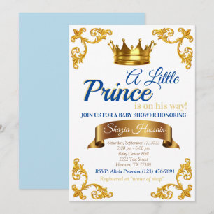 Royal Prince Baby Shower Invite