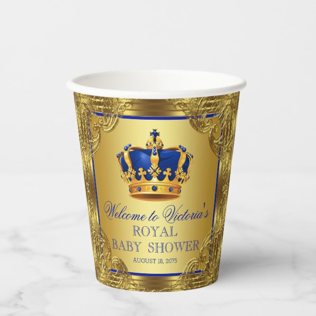 Royal Prince Baby Shower Paper Cups (Front)
