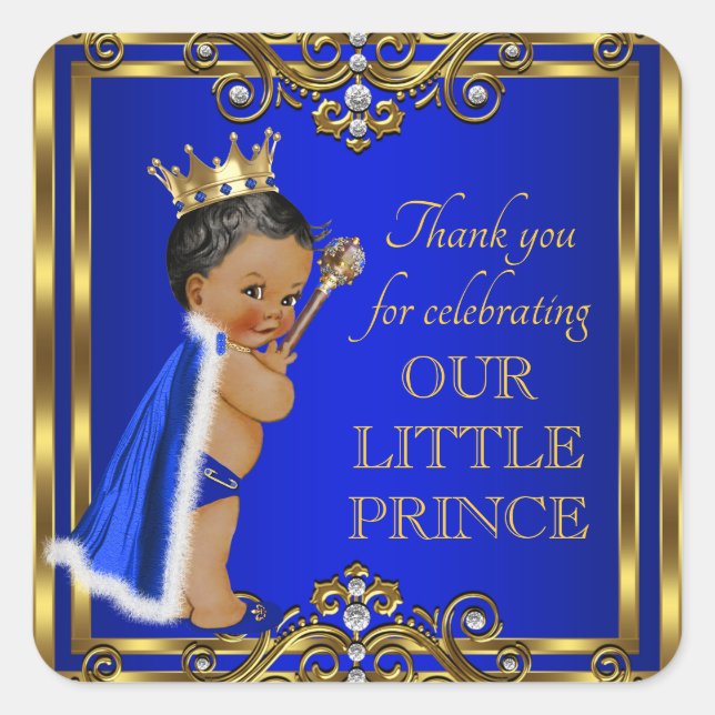 Royal Prince Baby Shower Stickers (Front)