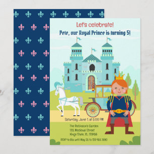 Royal Prince Boy Birthday Party Invitation