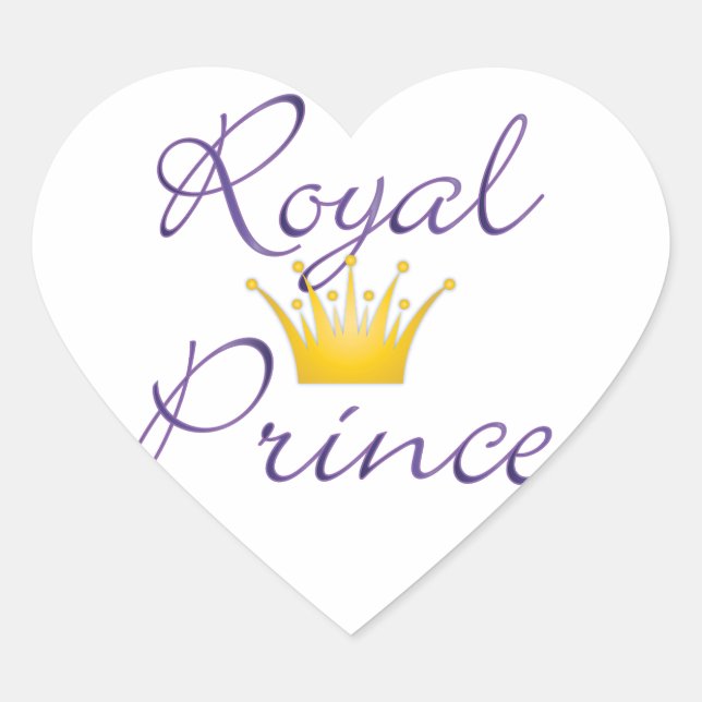 Royal Prince Heart Sticker (Front)