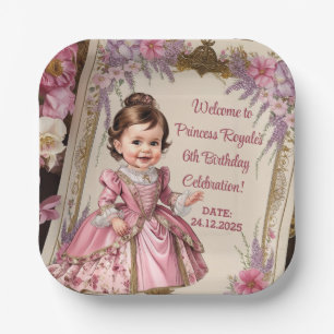 Royal Princess 6th Birthday Party  Paper Plate