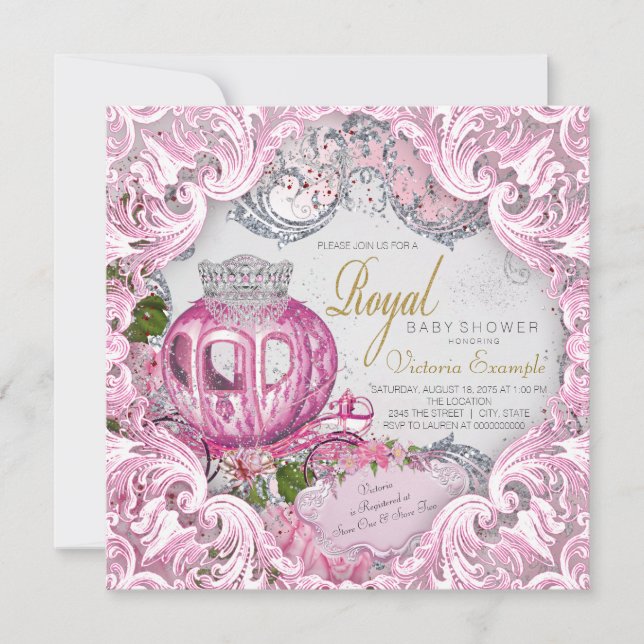 Royal Princess Baby Girl Shower Invitation (Front)