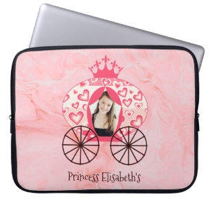 Royal princess carriage vintage personalized photo laptop sleeve
