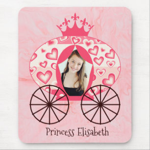 Royal princess carriage vintage personalized photo mouse pad