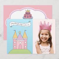Royal Princess Castle Photo Birthday Cake