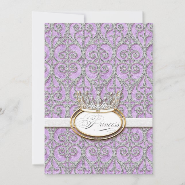 Royal Princess Crown Baby Shower Invitation (Front)