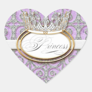 Royal Princess Crown Girl Baby Shower Sticker Seal