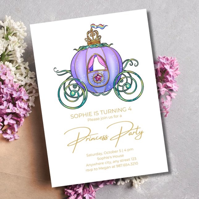 Royal Princess Invitation anniversaire, Fairytale (Créateur téléchargé)