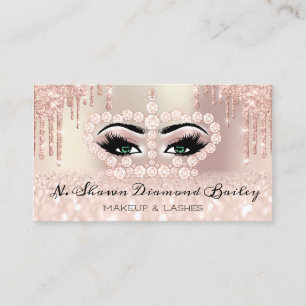 Royal Princess Makeup Artist Lashes Rose Green Appointment Card