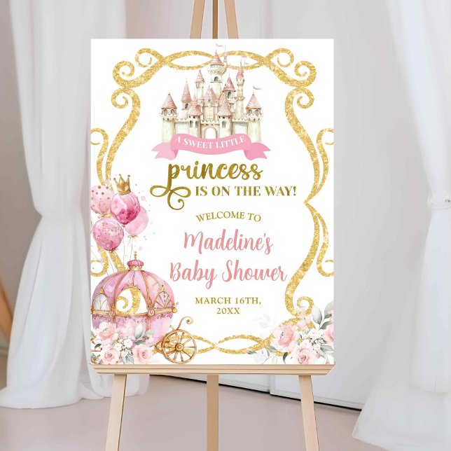Royal Princess Pink Carriage Welcome Sign (Creator Uploaded)