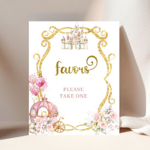 Royal Princess Pink Pumpkin Carriage Favours Poste Poster