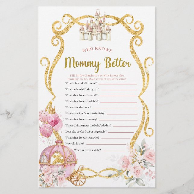 Royal Princess Who Know Mommy Better Games (Front)