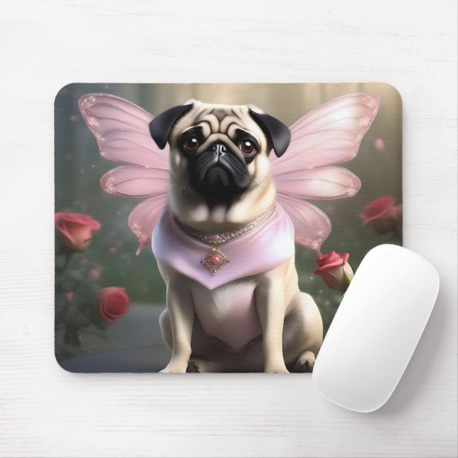 Royal Pug: The Princess Fairy of Enchanted Realms Mouse Pad (With Mouse)