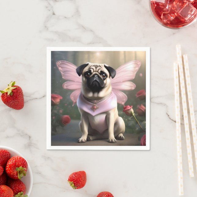 Royal Pug: The Princess Fairy of Enchanted Realms Napkin (Insitu)