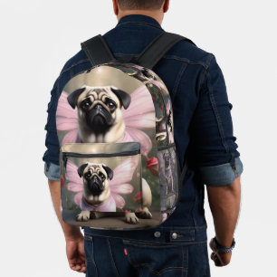 Royal Pug: The Princess Fairy of Enchanted Realms Printed Backpack