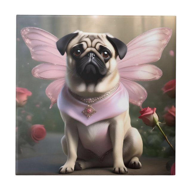 Royal Pug: The Princess Fairy of Enchanted Realms Tile (Front)